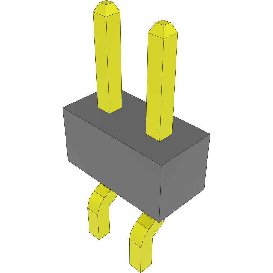 Samtec-MMT-102-01-L-SH Steckverbinderleisten und Leiterplattenbuchsen Conn Unshrouded Header HDR 2 POS 2mm Solder RA Side Entry SMD T/R