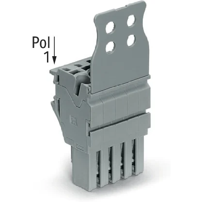 WAGO-2022-101/132-000 Connector Terminal Blocks 1-conductor female plug Strain relief plate 1-pole