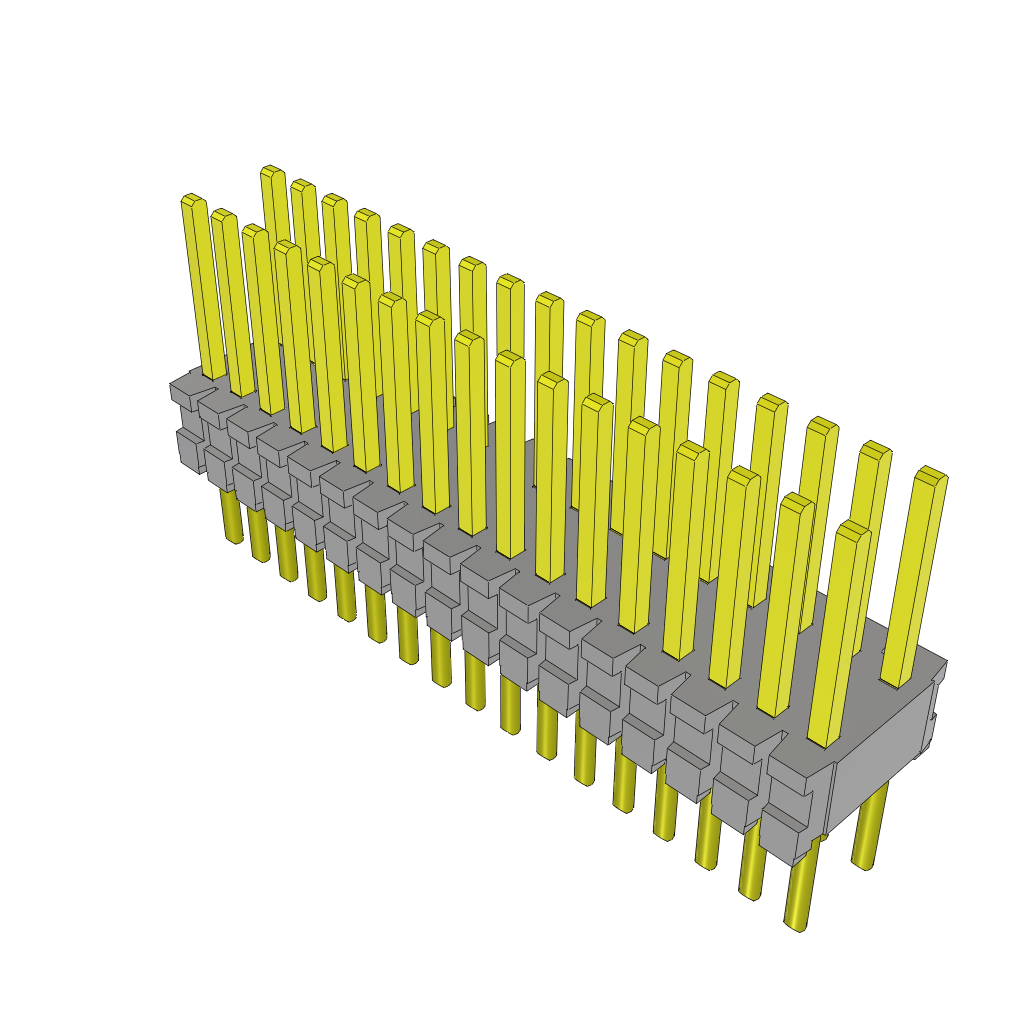 Samtec-TMS-117-52-G-D Embases de raccordement et réceptacles PCB Conn Unshrouded Header HDR 34 POS 1.27mm Solder ST Top Entry Thru-Hole Tube