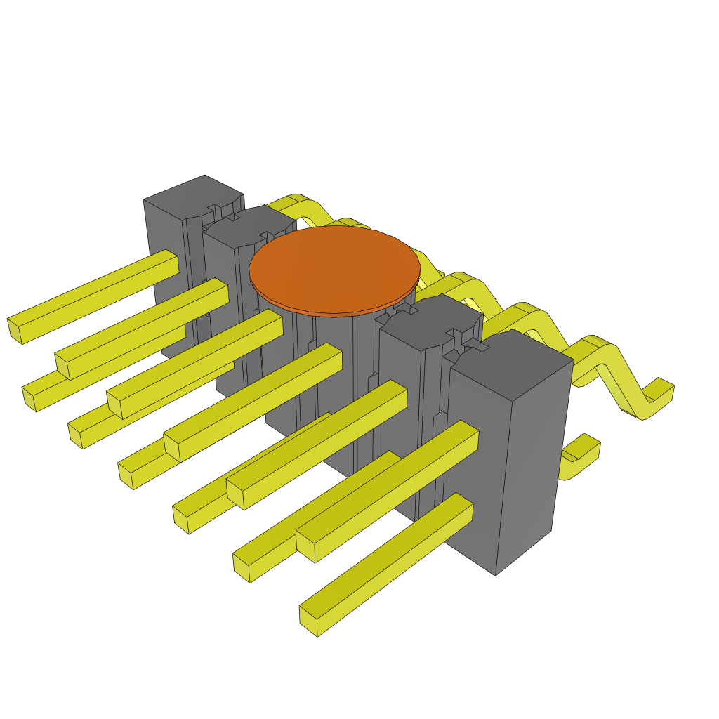 Samtec-TSM-106-01-S-DH-LC-K-TR Steckverbinderleisten und Leiterplattenbuchsen Conn Unshrouded Header HDR 12 POS 2.54mm Solder RA Side Entry SMD T/R