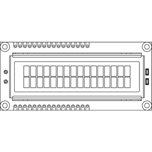 Vishay-L016N002WGFHJTEB00 LCD-Zeichenmodule 16 x 2 Character LCD