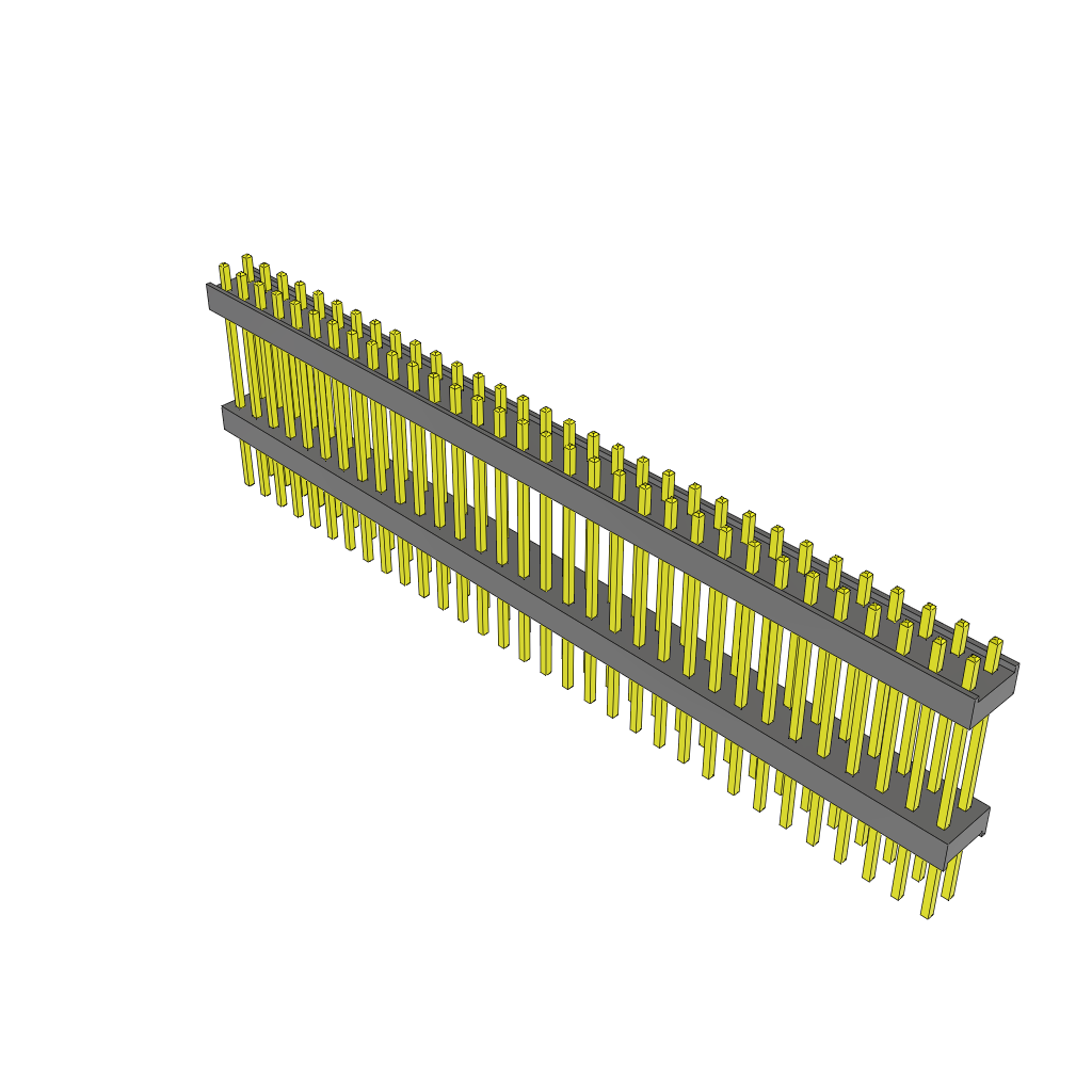 Samtec-ZW-32-11-L-D-600-250 Steckverbinderleisten und Leiterplattenbuchsen Conn Board Stacker HDR 64 POS 2.54mm Solder ST Top Entry Thru-Hole Bulk
