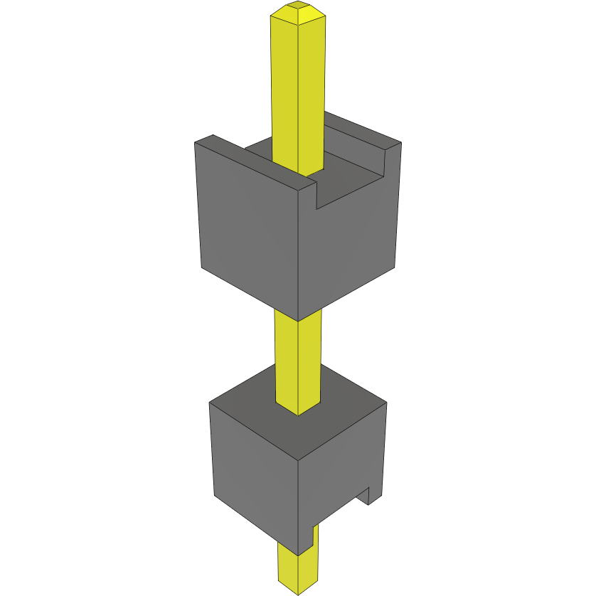 Samtec-DW-01-08-T-S-325 Connector Headers and PCB Receptacles Conn Board Stacker HDR 1 POS 2.54mm Solder ST Top Entry Thru-Hole Bulk