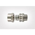 HellermannTyton-166-34702 Verbindungsstücke Metallic Conduit Systems Swivel External Thread, Nickel Plated Brass