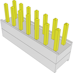 Conn Board Stacker HDR 14 POS 2.54mm Solder ST Top Entry Thru-Hole Bulk