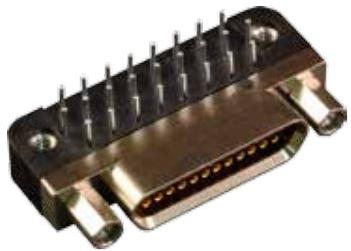 Glenair-MLDM2L-9PCBRP-.150 Connector D-Subminiature Conn Micro-D PIN 9 POS 1.27mm Solder RA Thru-Hole 9 Terminal 1 Port