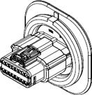 Molex-34840-6010 分立接线罩连接器 Conn Housing M 12 POS 3.5mm Crimp ST Panel Mount MX 150™ Bag