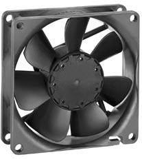 ebm-papst-8412NGME Blowers and Fans DC Fan Axial Sintec-Sleeve Bearing 12V 8V to 15V 34.14CFM 26dB 80 X 80 X 25.4mm