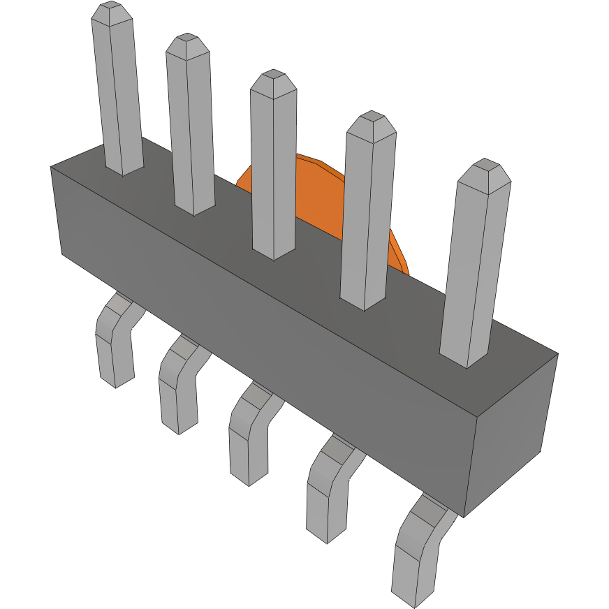 Samtec-MMT-105-01-T-SH-K Cabezales del conector y receptáculos PCB Conn Unshrouded Header HDR 5 POS 2mm Solder RA Side Entry SMD Tube