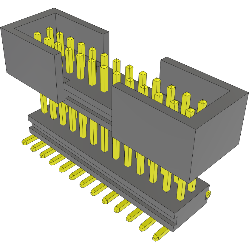 Samtec-MW-13-03-G-D-245-065-ES Connector Headers and PCB Receptacles Conn Elevated Shrouded Header (4 Sides) HDR 26 POS 1mm Solder ST Top Entry SMD FLEX STACK Tube