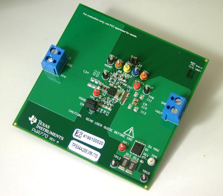 Texas Instruments-TPS54A20EVM-770 Power Management Development Boards and Kits TPS54A20 DC to DC Converter and Switching Regulator Chip 1.2V Output Evaluation Board