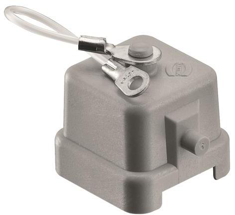 HARTING-09200035446 Accessori per connettori Connector Accessories Cover Straight Polycarbonate Pebble Gray