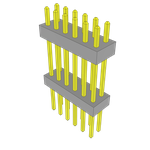 Conn Board Stacker HDR 12 POS 2mm Solder ST Top Entry Thru-Hole Bulk