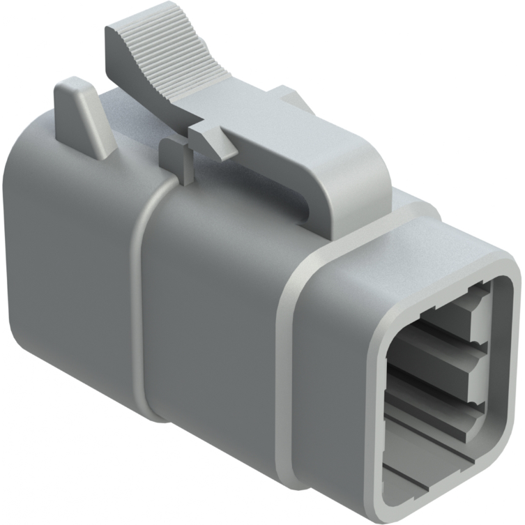 Amphenol-ATM06-6S Gaine de câblage de raccordement discret Conn Housing M 6 POS Crimp ST Cable Mount Gray