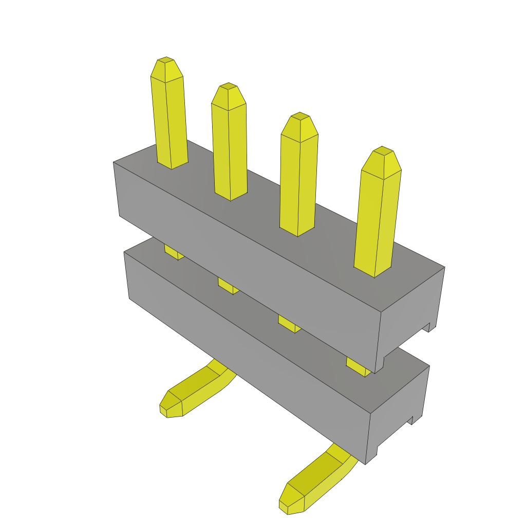 Samtec-TW-04-02-G-S-210-SM Connector Headers and PCB Receptacles Conn Board Stacker HDR 4 POS 2mm Solder ST Top Entry SMD Tube