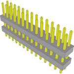 Conn Board Stacker HDR 28 POS 2mm Solder ST Top Entry Thru-Hole Bulk