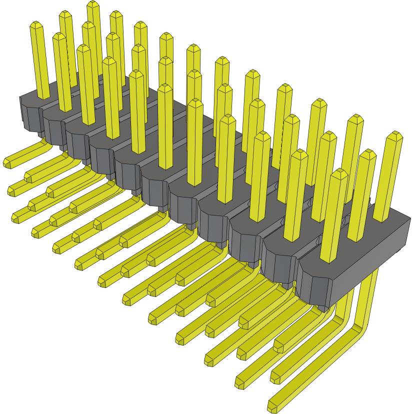 Samtec-TSW-111-08-G-T-RA Steckverbinderleisten und Leiterplattenbuchsen Conn Unshrouded Header HDR 33 POS 2.54mm Solder RA Side Entry Thru-Hole Bulk