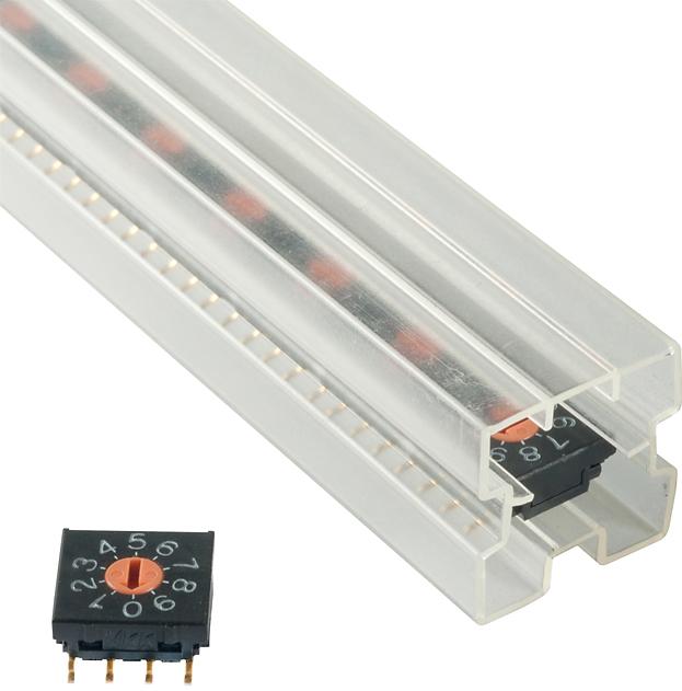 NKK Switches-FR02FR10P-S DIP-Schalter Switch DIP N.O./N.C. SP10T 10 Flush Screwdriver 0.1A 5VDC Gull Wing 1000Cycles SMD Tube