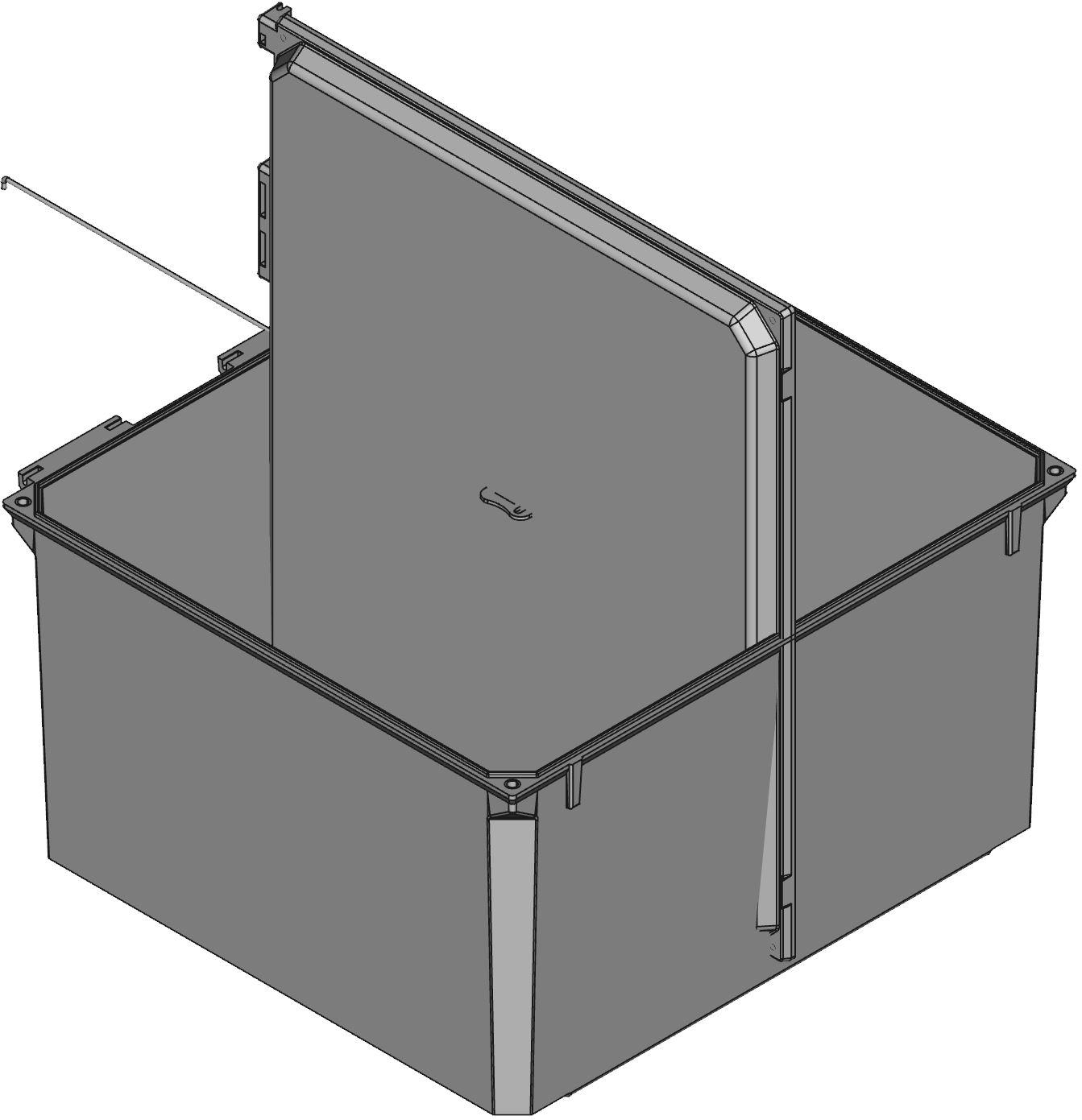 Hammond Manufacturing-PJU181610T 箱、罩及架 Gray Fiberglass Polyester Wall Mount Junction Box