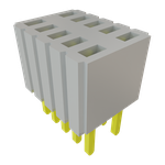 Conn Socket Strip SKT 10 POS 1.27mm Solder ST Top Entry Thru-Hole Tube