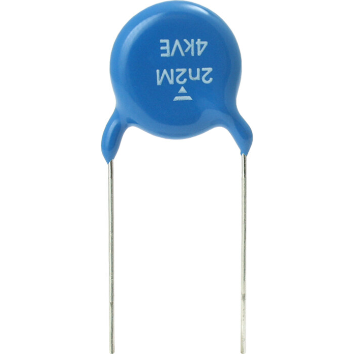 Vishay-HDE332MBDEF0KR 单层陶瓷电容器 Cap Ceramic Single 0.0033uF 4000V Y5U 20% (15 X 5mm) Radial Disc 12.5mm 85°C Bulk