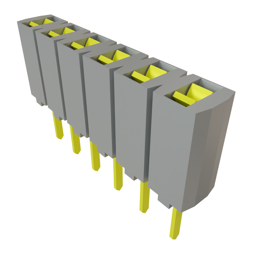Samtec-SSA-106-S-T Embases de raccordement et réceptacles PCB Conn Socket Strip SKT 6 POS 2.54mm Solder ST Top Entry Thru-Hole Bulk