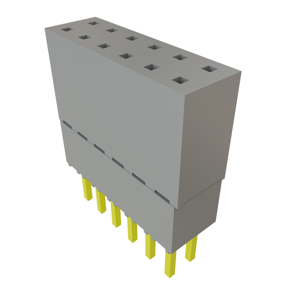 Samtec-ESQ-106-23-G-D Steckverbinderleisten und Leiterplattenbuchsen Conn Elevated Socket SKT 12 POS 2.54mm Solder ST Top Entry Thru-Hole Bulk