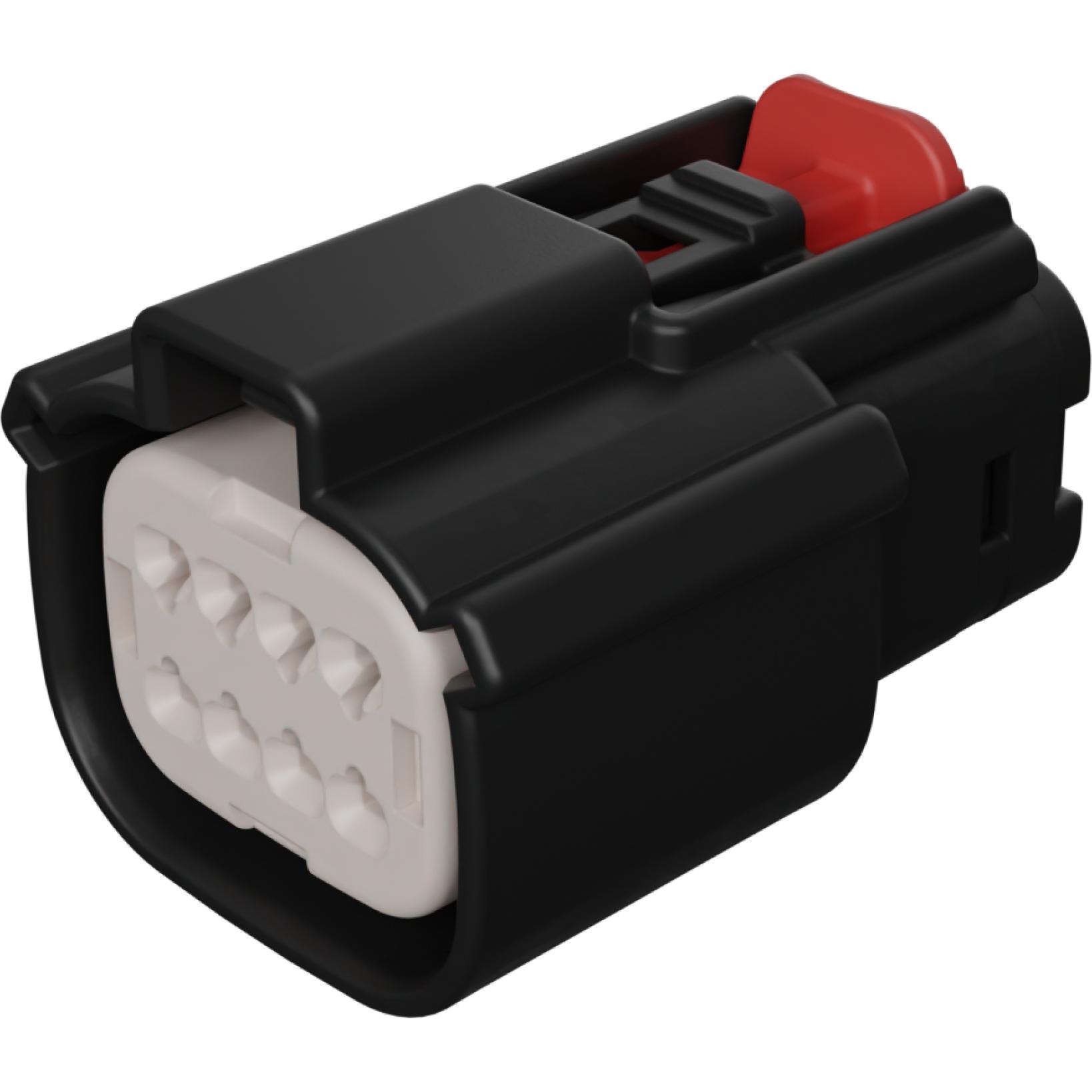 Molex-334724806 Carcaza de cables discretos de conector Conn Housing RCP 8Power POS 3.5mm Crimp ST Cable Mount Black Carton