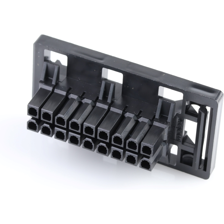 Molex-0445160009 Einzeladersteckverbinder, Gehäuse Conn Housing RCP 18 POS 4.2mm Crimp ST Cable Mount Black Mini-Fit® BMI Tray