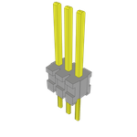 Conn Unshrouded Header HDR 3 POS 1.27mm Solder ST Top Entry Thru-Hole Bulk