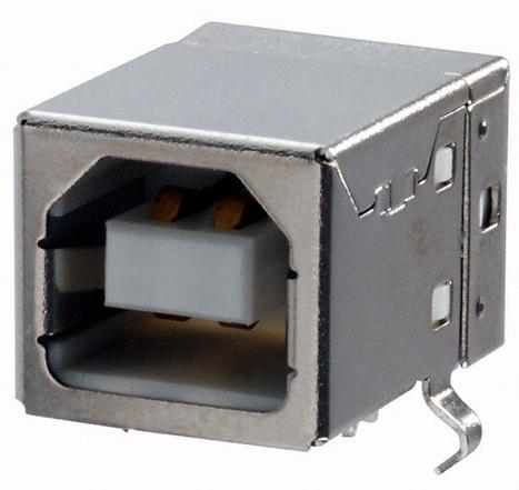 Assmann WSW components, Inc-AU-Y1007 Connector USB Conn USB 2.0 Type B RCP 4 POS 2.5mm Solder RA Thru-Hole 4 Terminal 1 Port Tray