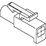 Molex-19091016 Custodia filo connettore dedicato Conn Housing RCP 1 POS Crimp ST Cable Mount Natural Bag