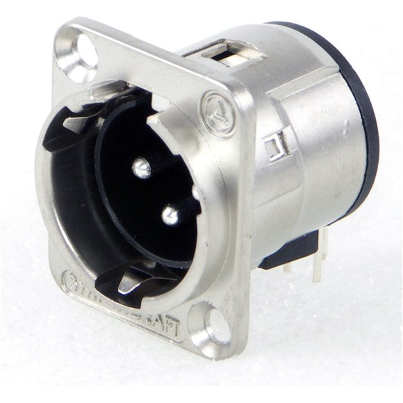 Switchcraft-E3MRA Connector Audio and Video Conn XLR Connector PL 3 POS Solder RA Thru-Hole 4 Terminal 1 Port