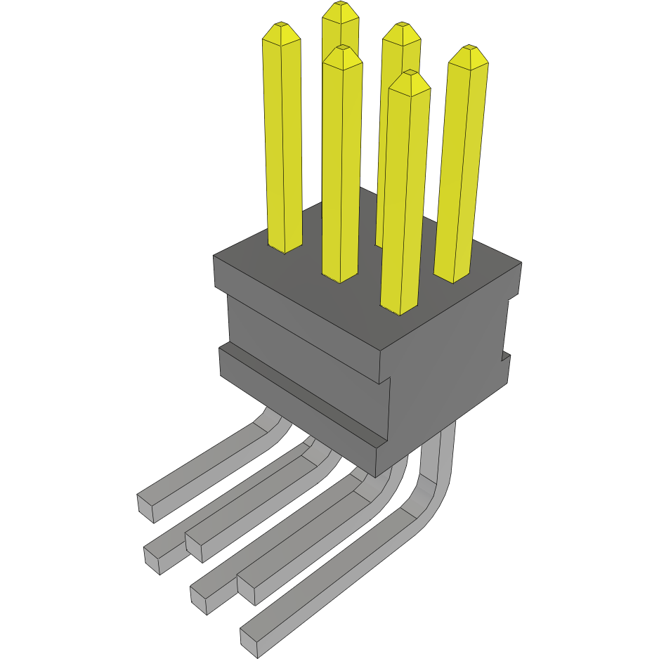 Samtec-FTSH-103-04-F-D-RA 连接器插头及 PCB 插座 Conn Unshrouded Header HDR 6 POS 1.27mm Solder RA Side Entry Thru-Hole Layer
