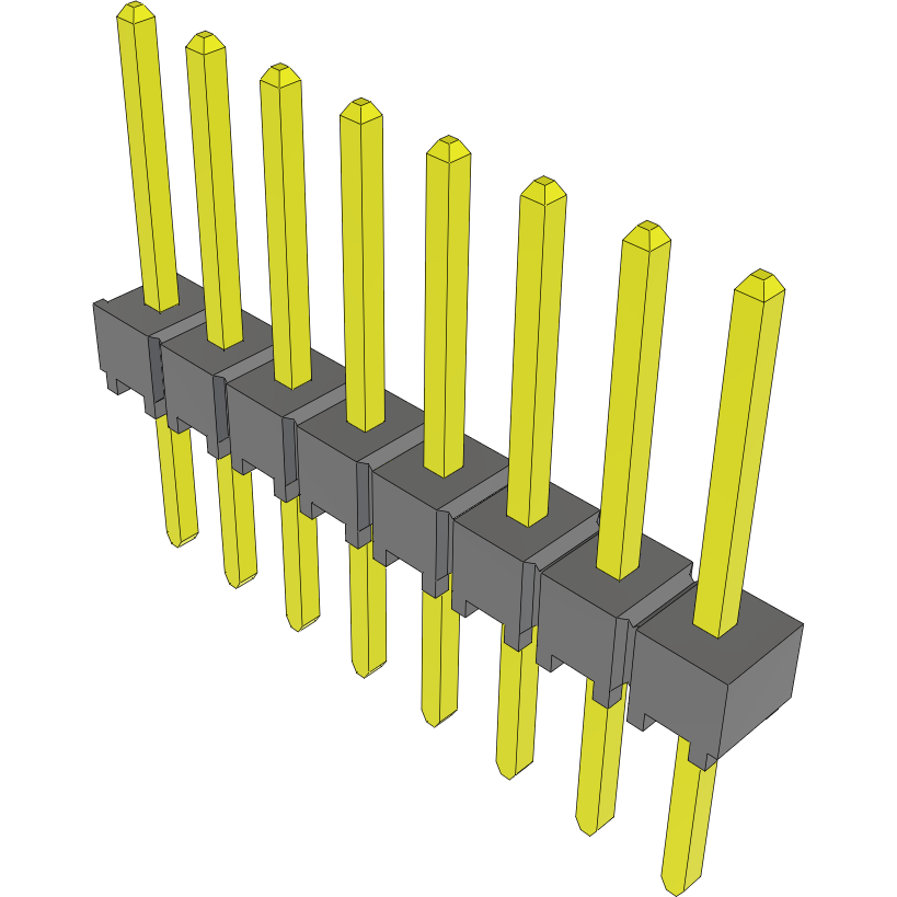 Samtec-TSW-108-25-L-S Connector Headers and PCB Receptacles Conn Unshrouded Header HDR 8 POS 2.54mm Solder ST Top Entry Thru-Hole Bulk