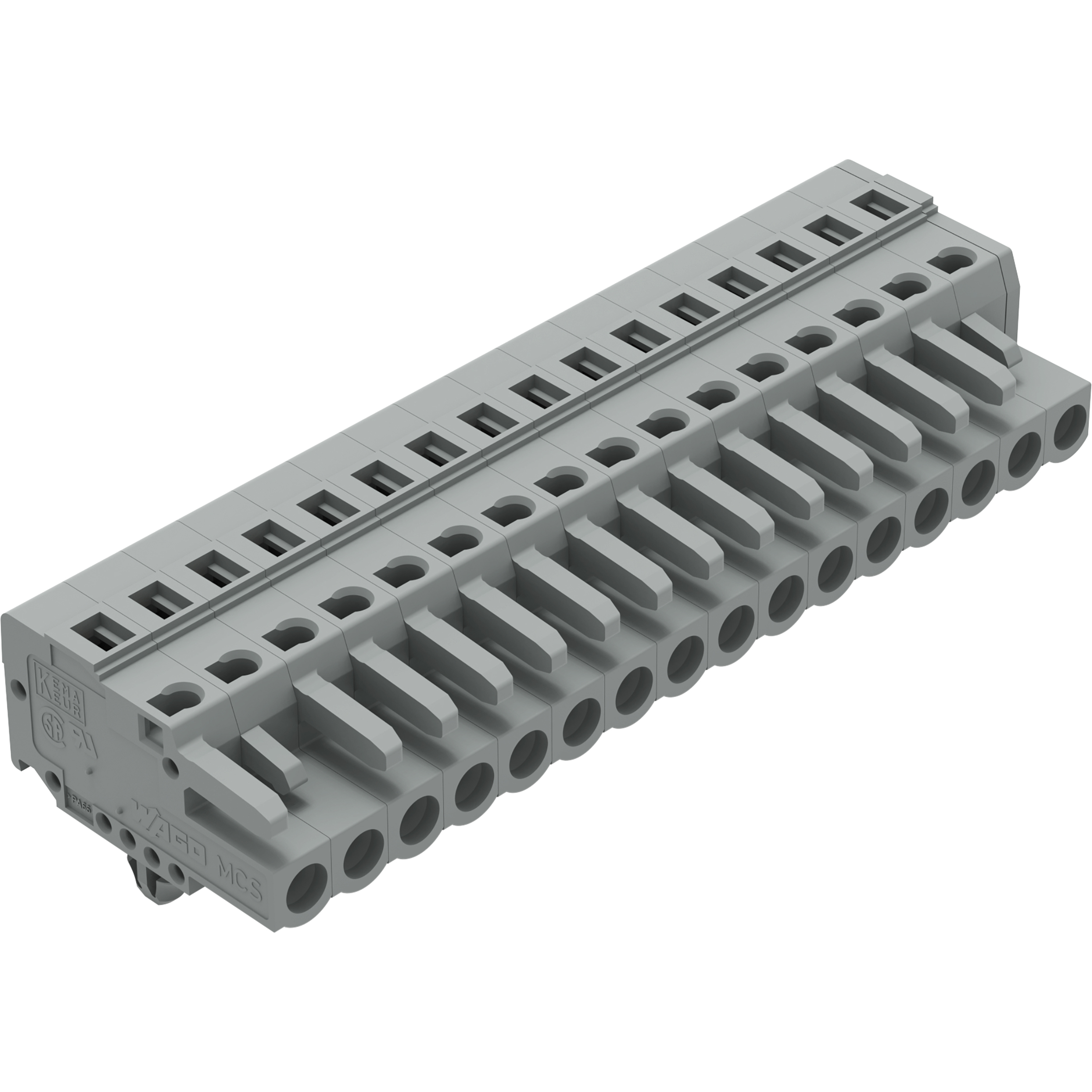 WAGO-231-116/008-000 Blocchi terminali connettore 1-Conductor Female Plug, Snap-in mounting feet, 2.5 mm2, Pin spacing 5 mm, 16-pole