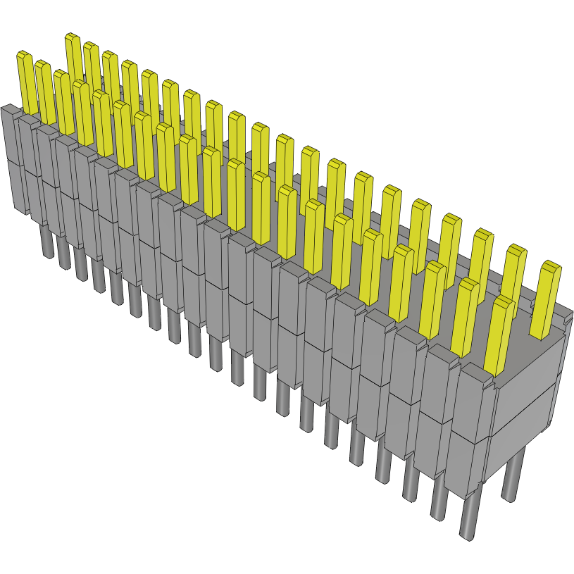Samtec-DWM-20-51-S-D-200 连接器插头及 PCB 插座 Conn Board Stacker HDR 40 POS 1.27mm Solder ST Thru-Hole Tube