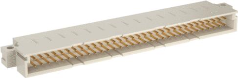 ERNI Electronics-384253 背板连接器 Conn Backplane M 64 POS 2.54mm Press Fit RA Thru-Hole