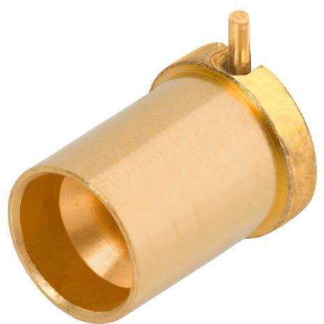 Amphenol-4911-60027 RF-Steckverbinder Conn BMB 0Hz to 15GHz 50Ohm Solder ST SMD M Gold Over Nickel Tray