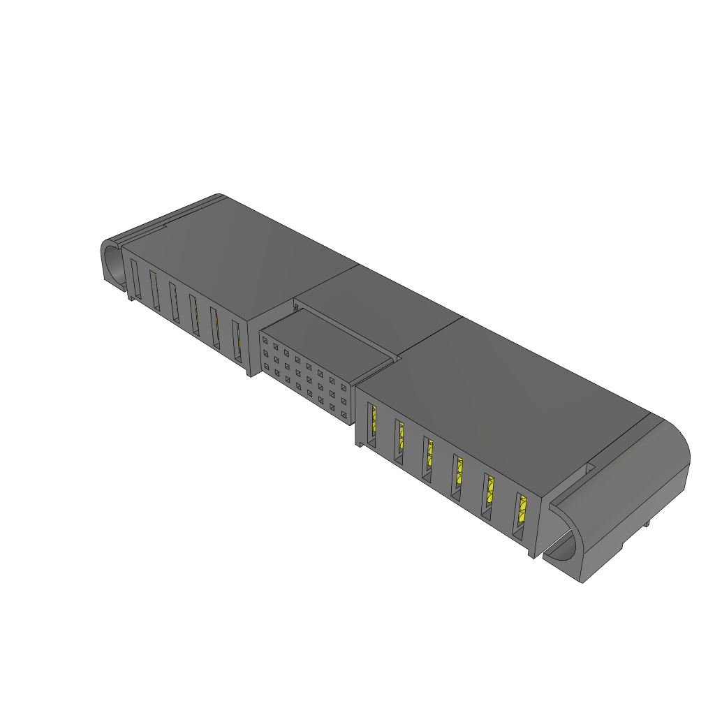 Samtec-ET60S-D06-3-08-D06-L-R1-S Embases de raccordement et réceptacles PCB Conn Wire to Board SKT 12Power/24Signal POS 7.5mm/2.54mm Solder RA Side Entry Thru-Hole Tray