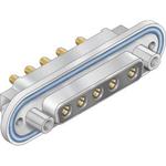 Straight PC Tail Combo Socket Connector With O-Ring Flange For Rear Panel Mounting