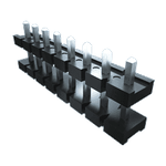 Conn Board Stacker HDR 3 POS 5.08mm Solder ST Thru-Hole Bulk