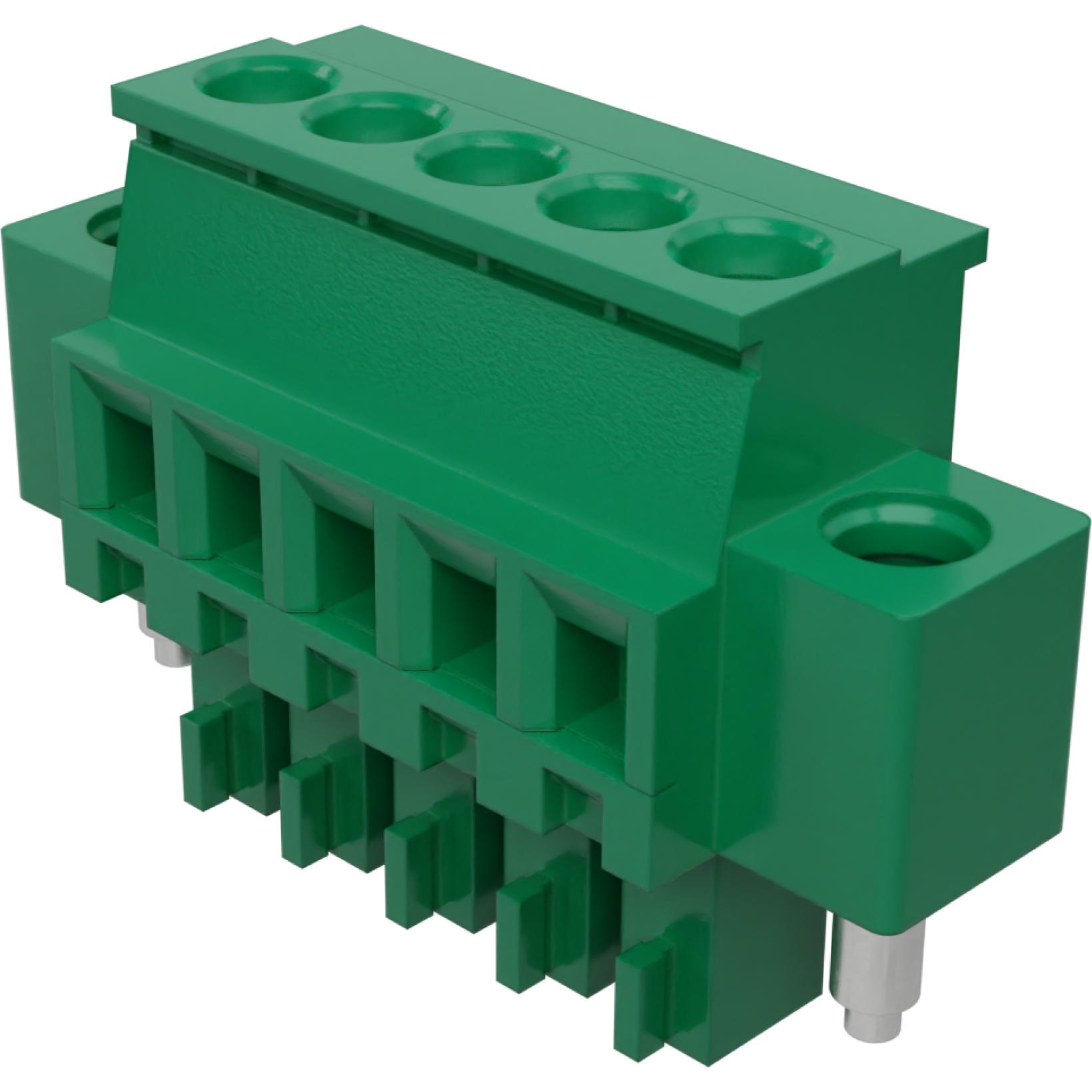 Molex-0395178005 Bloques terminales del conector Conn Eurostyle Block F 5 POS 3.81mm Screw ST Cable Mount 8A/Contact Eurostyle™
