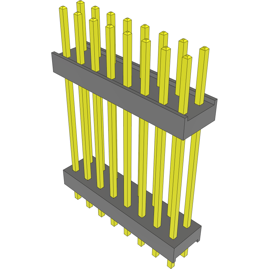 Samtec-DW-08-20-T-D-800 Embases de raccordement et réceptacles PCB Conn Board Stacker HDR 16 POS 2.54mm Solder ST Top Entry Thru-Hole Bulk