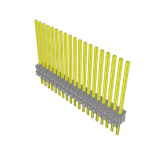 Conn Unshrouded Header HDR 19 POS 1.27mm Solder ST Top Entry Thru-Hole Tube