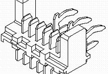 Molex-90800-0012 Embases de raccordement et réceptacles PCB Conn Wire to Board HDR 12 POS 1.27mm Solder RA Thru-Hole Picoflex Tube