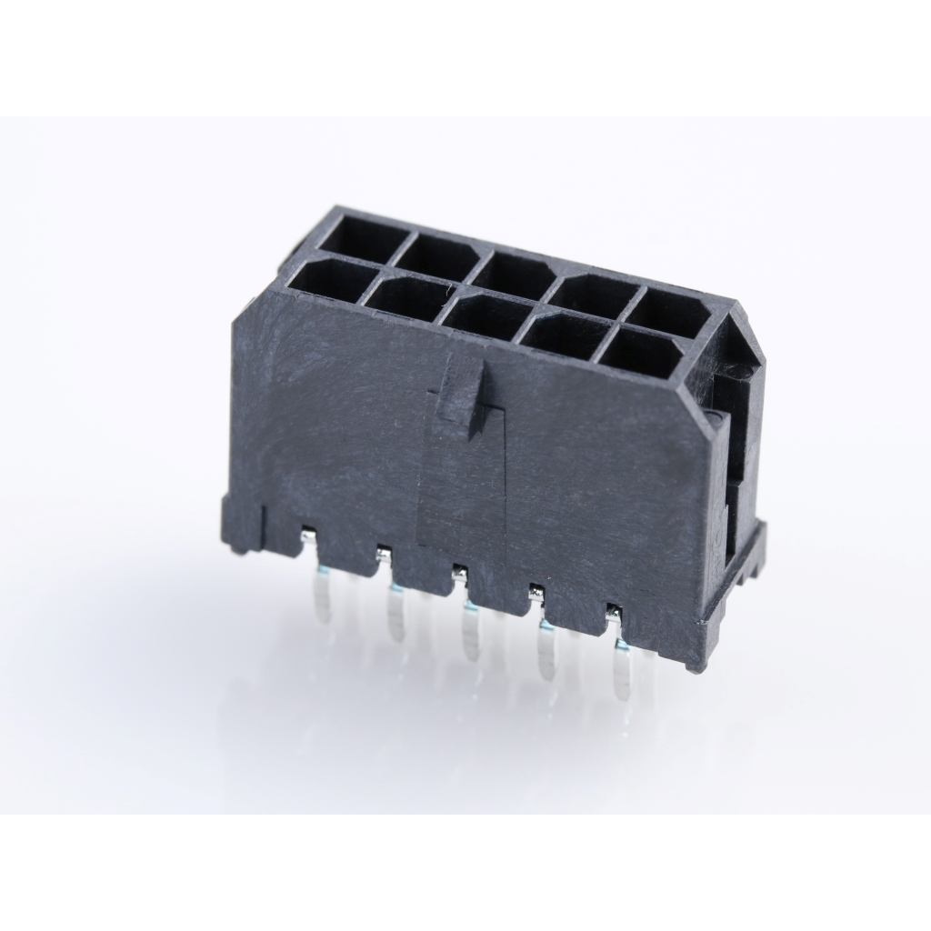 Molex-0430451012 Steckverbinderleisten und Leiterplattenbuchsen Conn Wire to Board HDR 10 POS 3mm Solder ST Top Entry Thru-Hole Micro-Fit 3.0 Tray