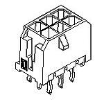 Conn Wire to Board HDR 6 POS 3mm Solder ST Top Entry Thru-Hole Micro-Fit 3.0 Tray