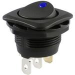 NTE Electronics-54-645-B Wippschalter Switch Rocker ON None OFF SPST Quick Connect Round Rocker 20A 12VDC 100000Cycles