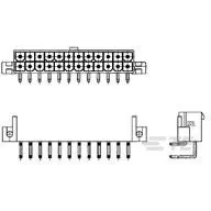 TE Connectivity-1586044-8 Cabezales del conector y receptáculos PCB Conn Wire to Board HDR 8Power POS 4.2mm Solder RA Thru-Hole Tray